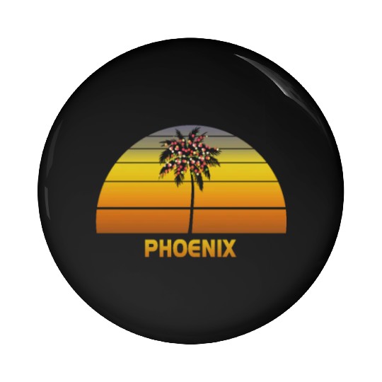 Phoenix Arizonna Palm Tree Christmas Lights Family Pin Buttons