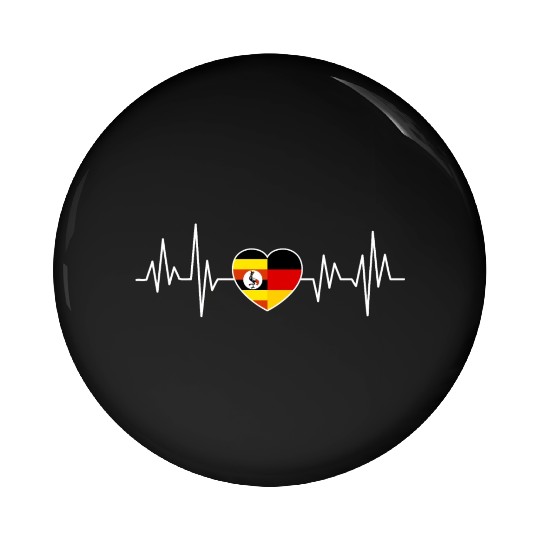 Uganda Germany Flag Two Countries Pin Buttons