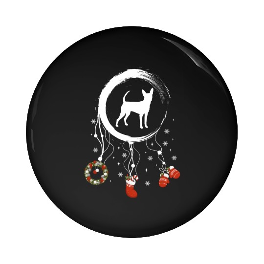dog dreamcatcher Christmas Miniature Pinscher Pin Buttons