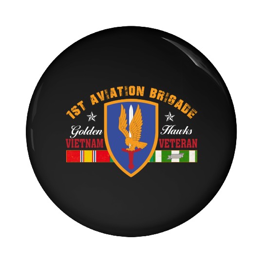 1st Aviation Brigade Vietnam Veteran Golden Hawks Pin Buttons