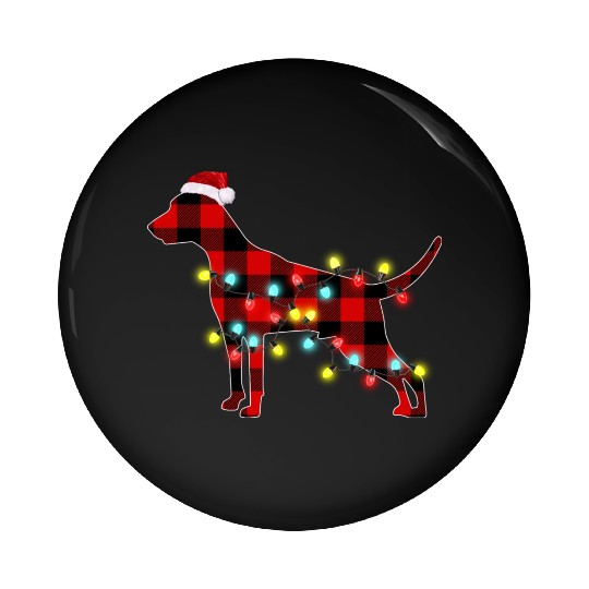 Weimaraner Christmas Dog Lover Pajamas Pin Buttons