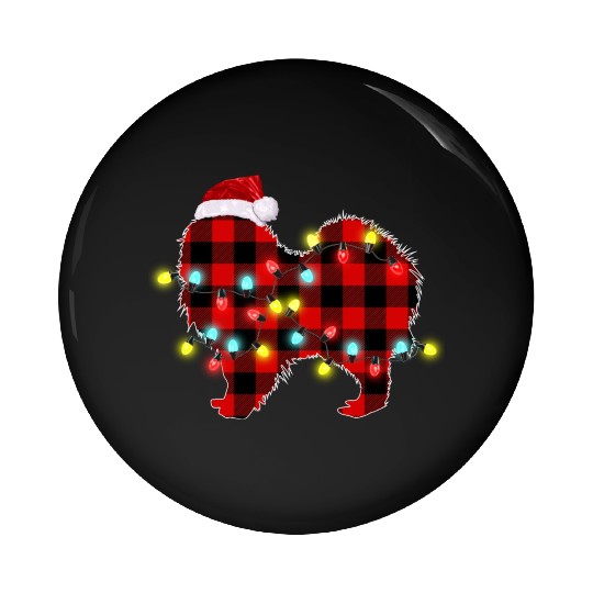 Pomeranian Christmas Dog Lover Pajamas Pin Buttons