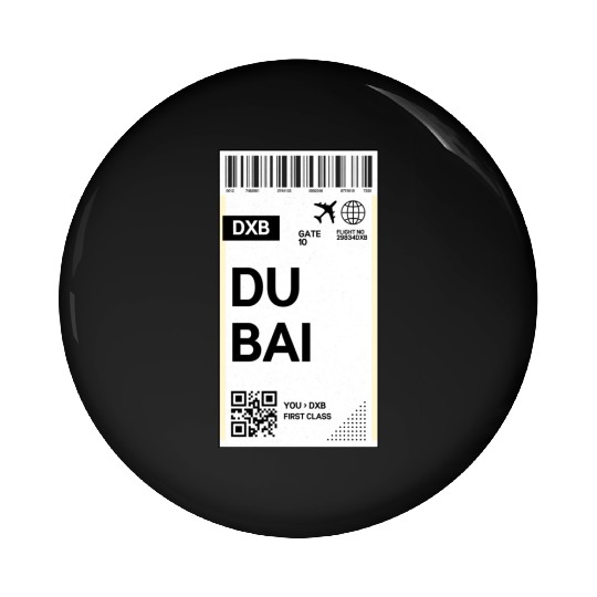 Destination Dubai Airport Travel pass Pin Buttons