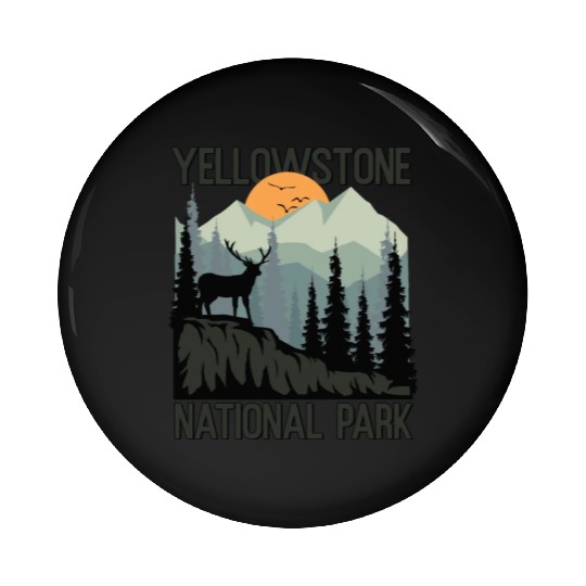 YStone National Park Mountains Wilderness Pin Buttons