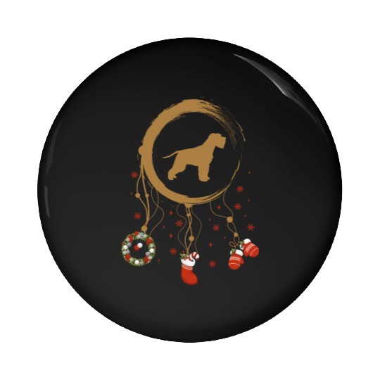 dog dreamcatcher Christmas Schnauzer Pin Buttons