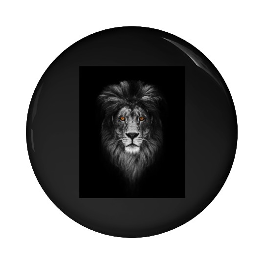 The Majestic Lion Head Pin Buttons unisex