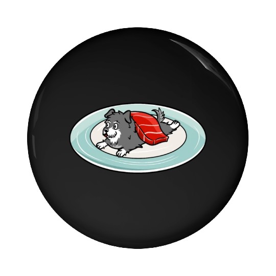 Schnauzer Nigiri Sushi Pin Buttons