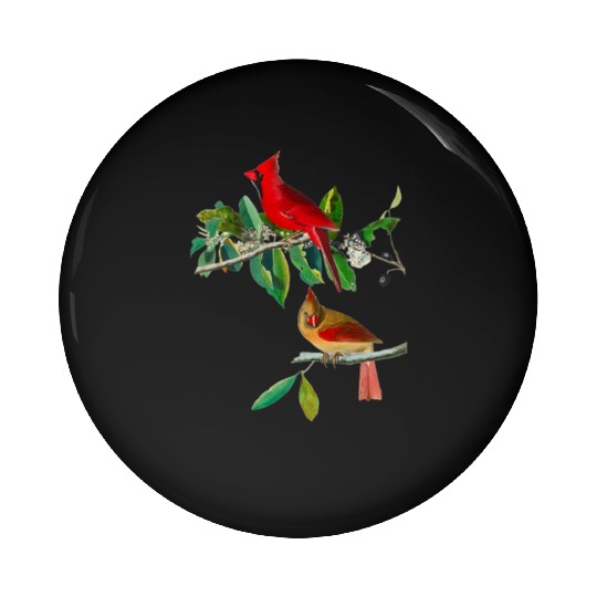 Cardinal Grosbeak from Birds of America Pin Buttons