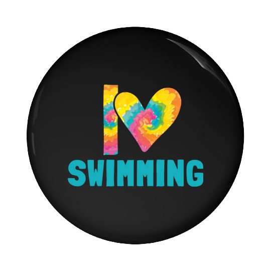 I Love Swimming Swimmer Swim Pin Buttons