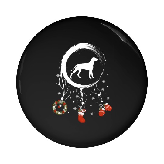 dog dreamcatcher Christmas Weimaraner Pin Buttons