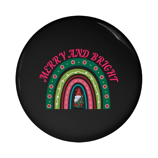Merry and bright Christmas Pin Buttons