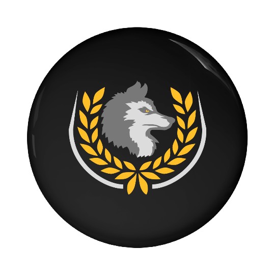Laurel Wreath Bad Wolf Pin Buttons