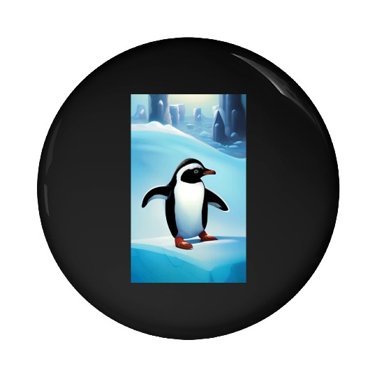 Penguin on ice Pin Buttons