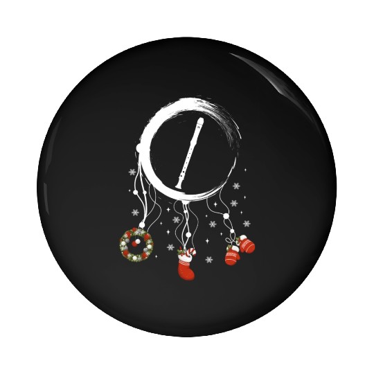 musical instrument dreamcatcher Christmas Flute Pin Buttons