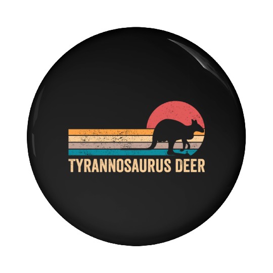 Funny Kangaroo Tyrannosaurus Deer Retro Pin Buttons
