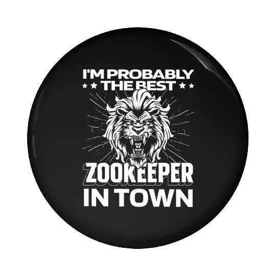 Zookeeper Lion Pin Buttons