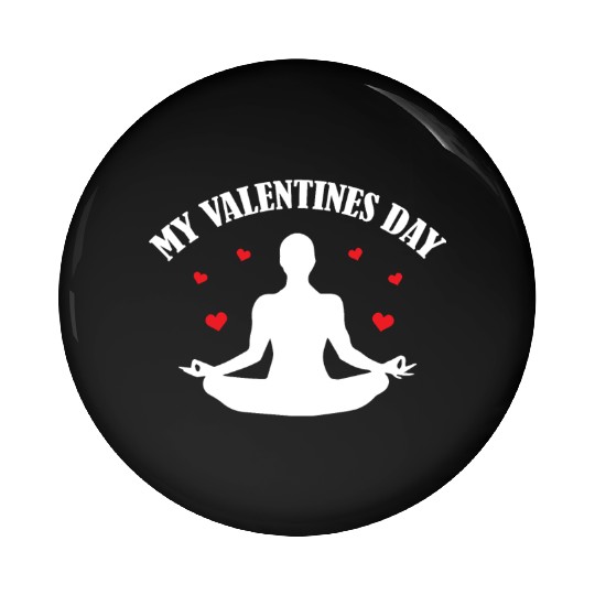 Valentine’s Day Yoga Saying Yoga Is My Valentine Pin Buttons
