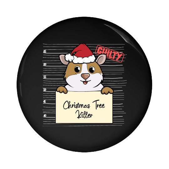 Guinea pig christmas funny prison Pin Buttons
