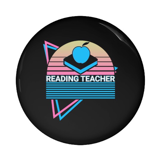 Reading Teacher Retro Pin Buttons