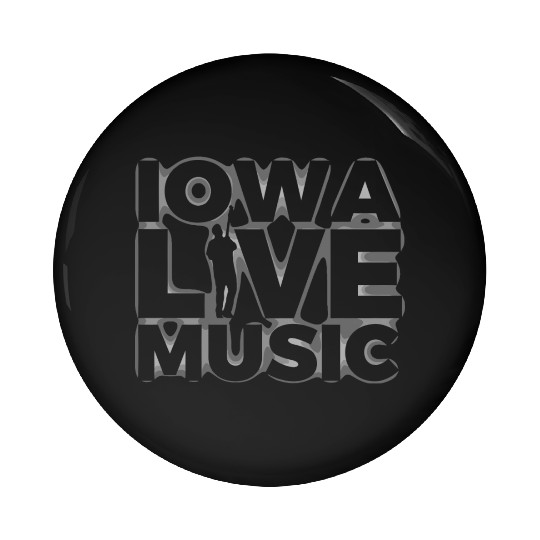 Iowa Live Music Support Gear Ghost Guitar Player Pin Buttons