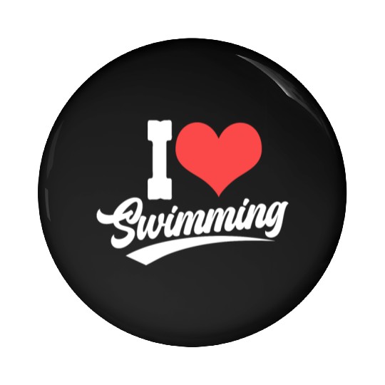 I Love Swimming Swimmer Swim Pin Buttons