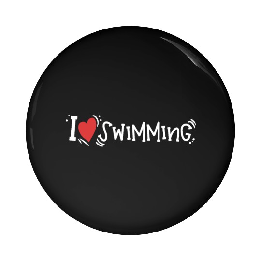 I Love Swimming Swimmer Swim Pin Buttons