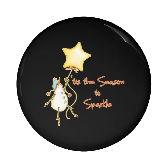 'tis the season to sparkle Pin Buttons