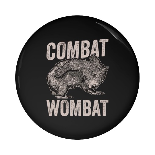 Combat Wombat For A Wombats Lover Pin Buttons