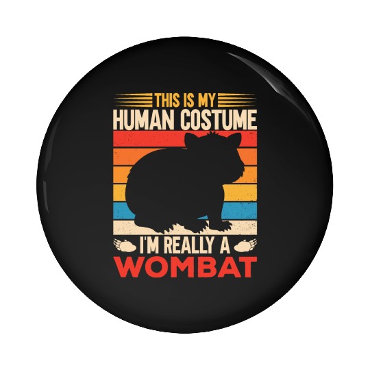 Combat Wombat For A Wombats Lover Pin Buttons