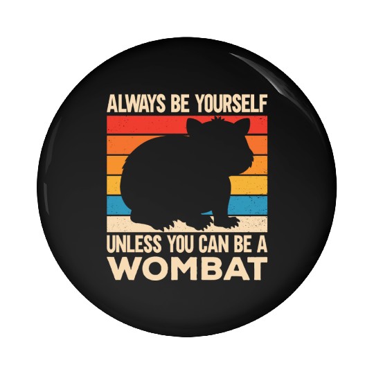 Native Australian Animal Lovers Cute Wombat Pin Buttons
