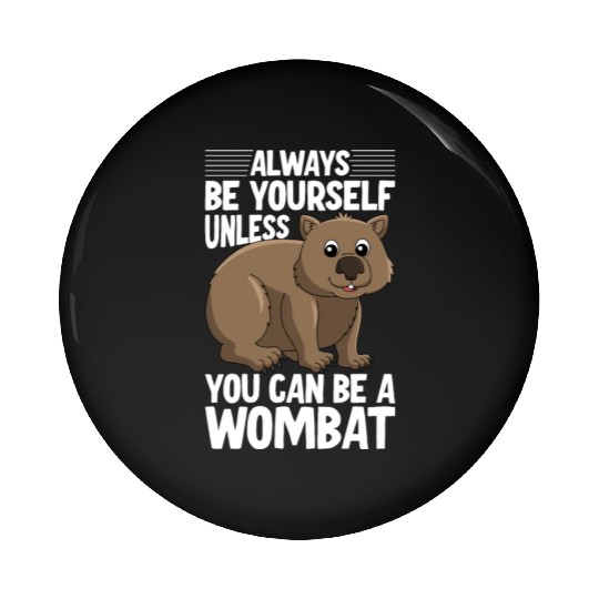 Native Australian Animal Lovers Cute Wombat Pin Buttons