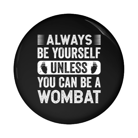 Native Australian Animal Lovers Cute Wombat Pin Buttons