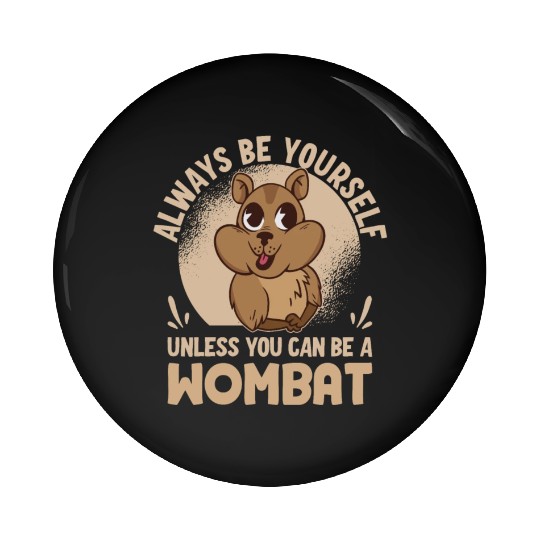 Native Australian Animal Lovers Cute Wombat Pin Buttons