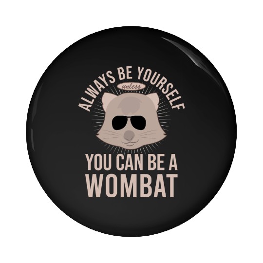 Native Australian Animal Lovers Cute Wombat Pin Buttons