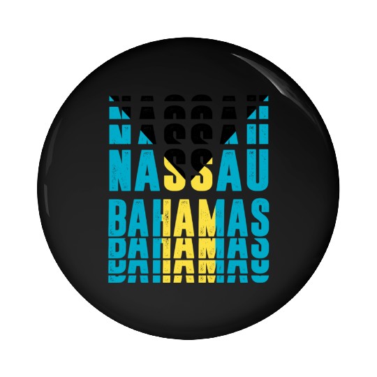 Nassau Bahamas flag design Pin Buttons