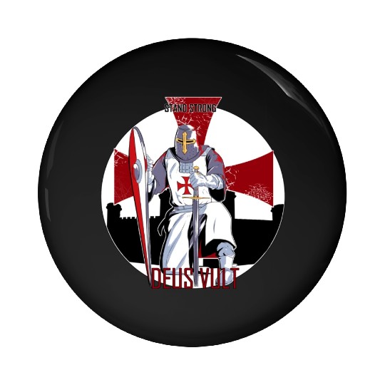 Stand strong and Deus vult Pin Buttons