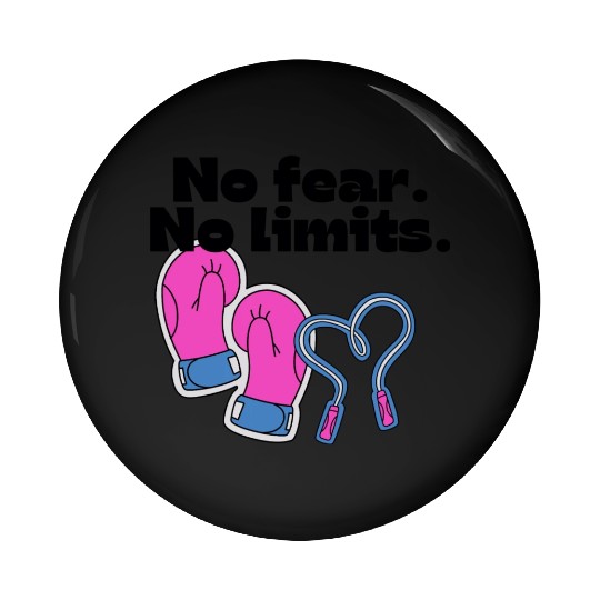pink boxing gloves - No Fear No limits Pin Buttons