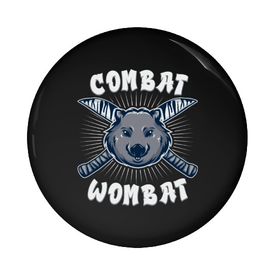 Combat Wombat For A Wombats Lover Pin Buttons