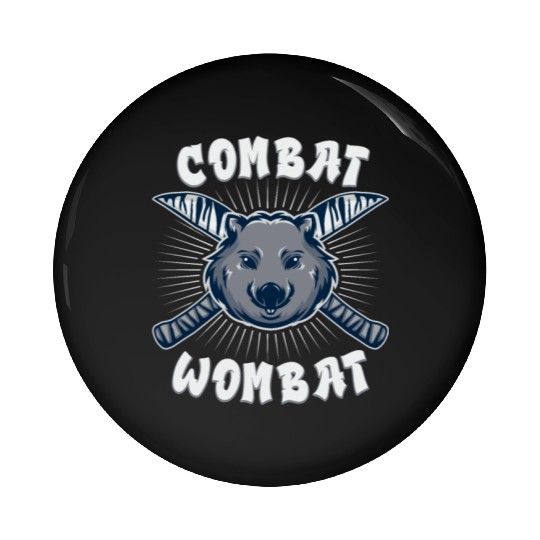 Combat Wombat For A Wombats Lover Pin Buttons