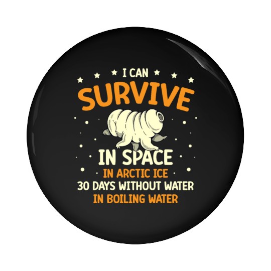 Moss Piglet Science Biology Tardigrade Lover Pin Buttons