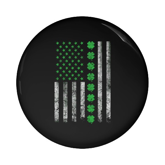 St Patricks Day United States Flag Irish Pin Buttons