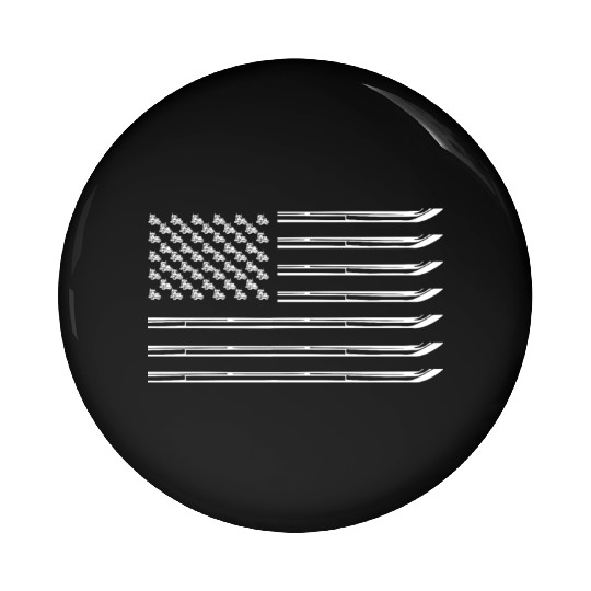 Truck Driver US FLAG, Truck, Trucker Dad Pin Buttons