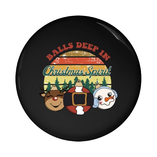 christmas spirit sublimation Pin Buttons