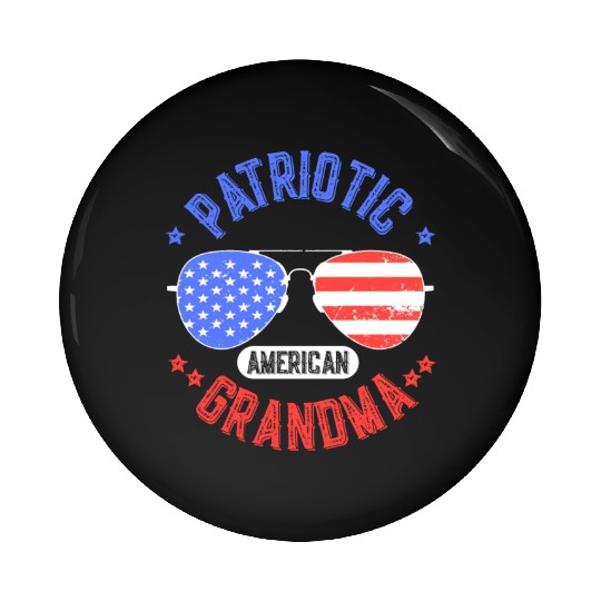Patriotic American Grandma USA US Patriot Pin Buttons