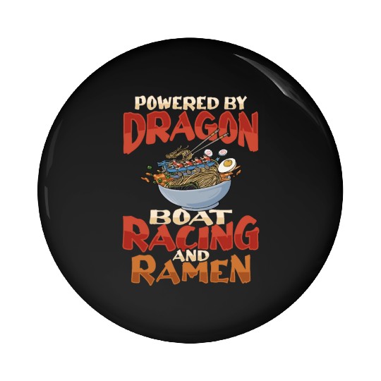 Ramen and Dragon Boat Racing Design for Dragon Pin Buttons