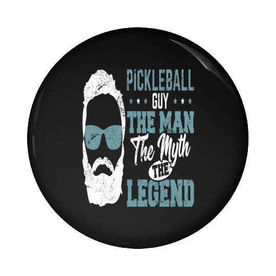 Funny Pickleball Design Guy Men Boys Pickleball Pin Buttons
