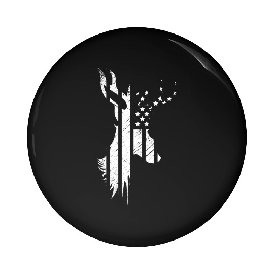 Camouflage Flag Deer Hunting America Flag Pin Buttons