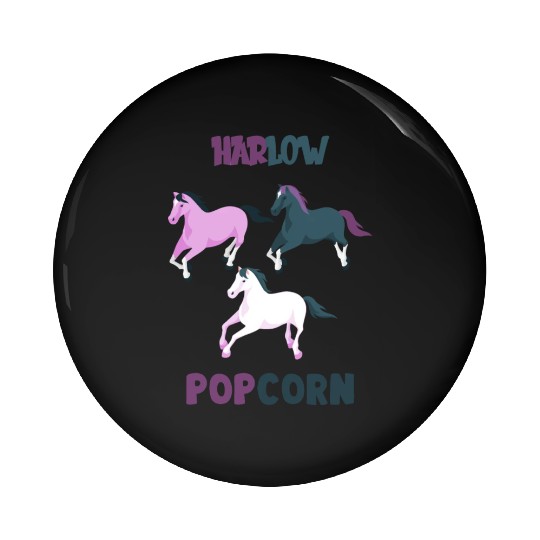 Harlow And Popcorn Merch Popcorn The Pony Pin Buttons
