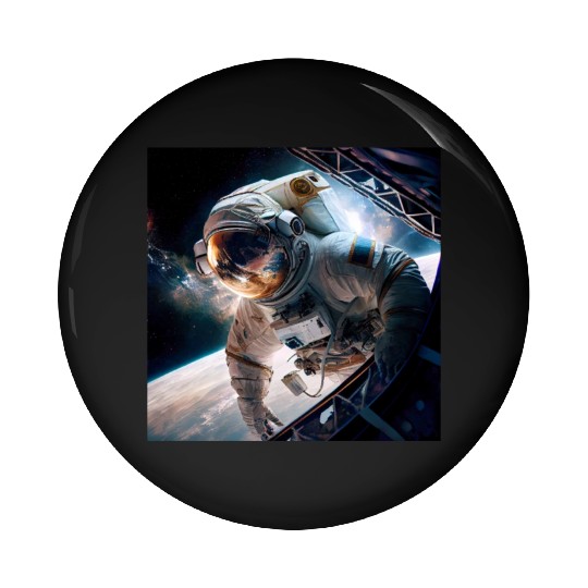 Astronaut Cosmonaut Sci-Fi character Pin Buttons