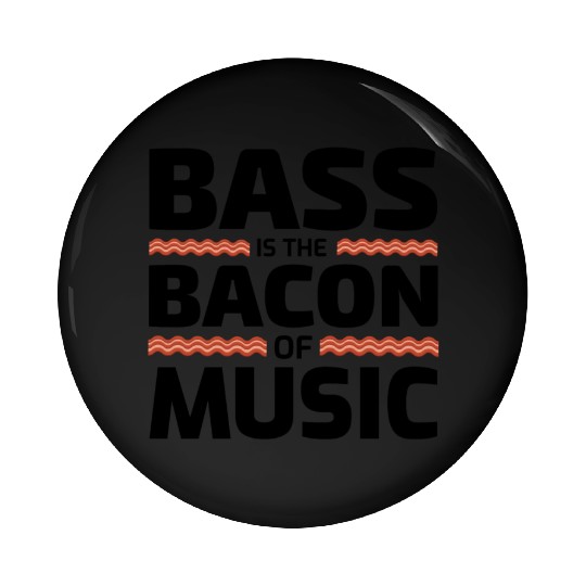 Bass Guitar Player Bacon Music Musician Bassist Pin Buttons